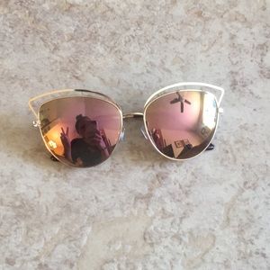 Cat Eye Reflective Sunglasses